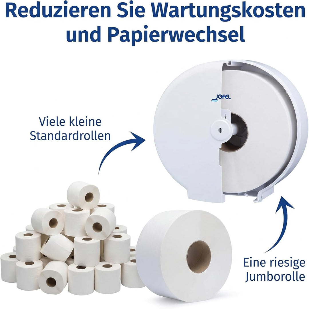 Jofel AE55000 - TOILETTENPAPIERSPENDER GROSS AZUR WEISS