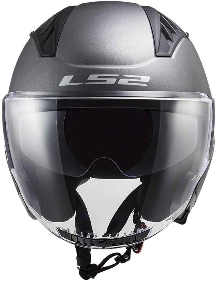 LS2, motohelm jet Copter Titan mat, M M Titanium, M Titanium