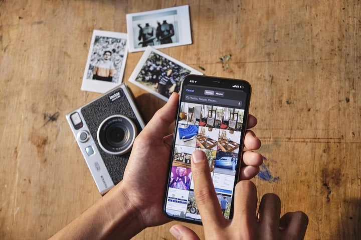 INSTAX mini EVO Sofortbildkamera mit Hybridfunktion Retro, Retro