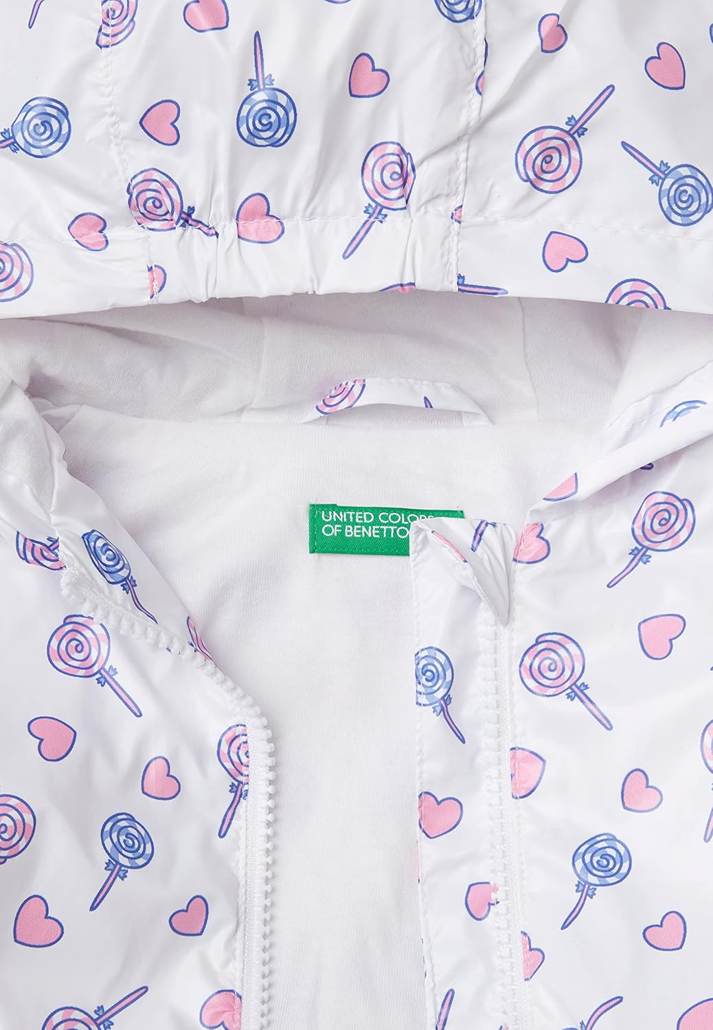 United Colors of Benetton Mädchen Übergangsjacke 82 Weiss A Fantasia 66z, 82 Weiss A Fantasia 66z