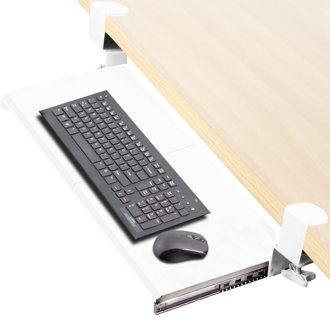 VIVO Large Keyboard Tray Under Desk Pull Out with Extra Sturdy C Clamp Mount System, 27 (33 Includin
