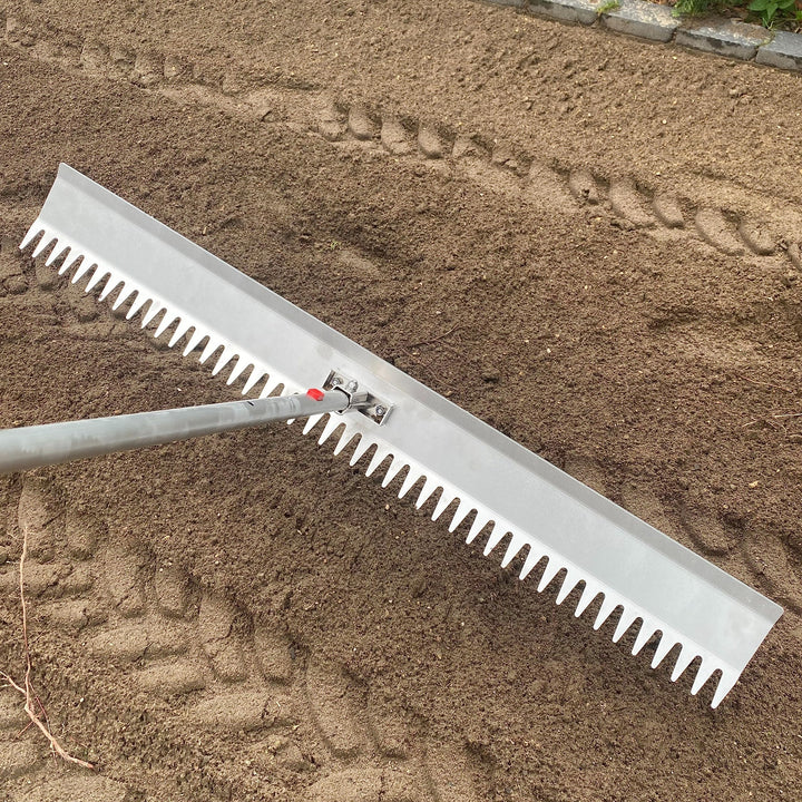 RISISANI® Rechen | Breite 100 cm | 100% Made in Germany | Ohne Stiel mit optionalem Adapter für Gard