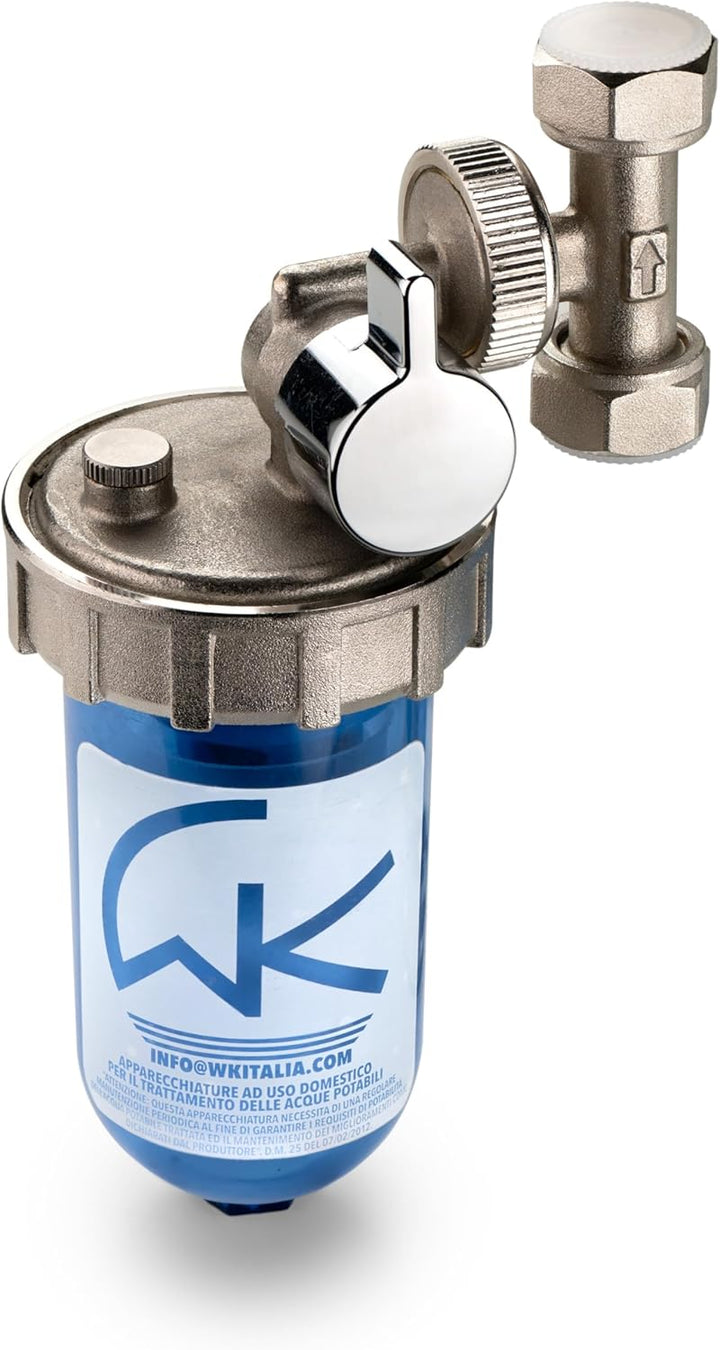 WK Drehbarer Polyphosphatspender mit By-Pass-Wasserhahn und Tablette im Lieferumfang enthalten.