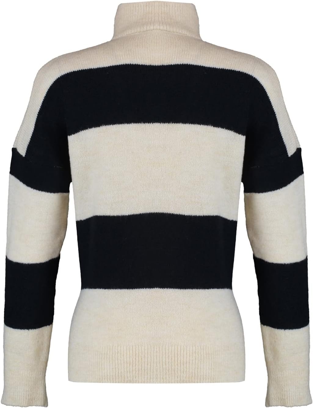 TRENDYOL Damen Stehkragen Gestreift Oversize Sweater Sweatshirt M Grau, M Grau