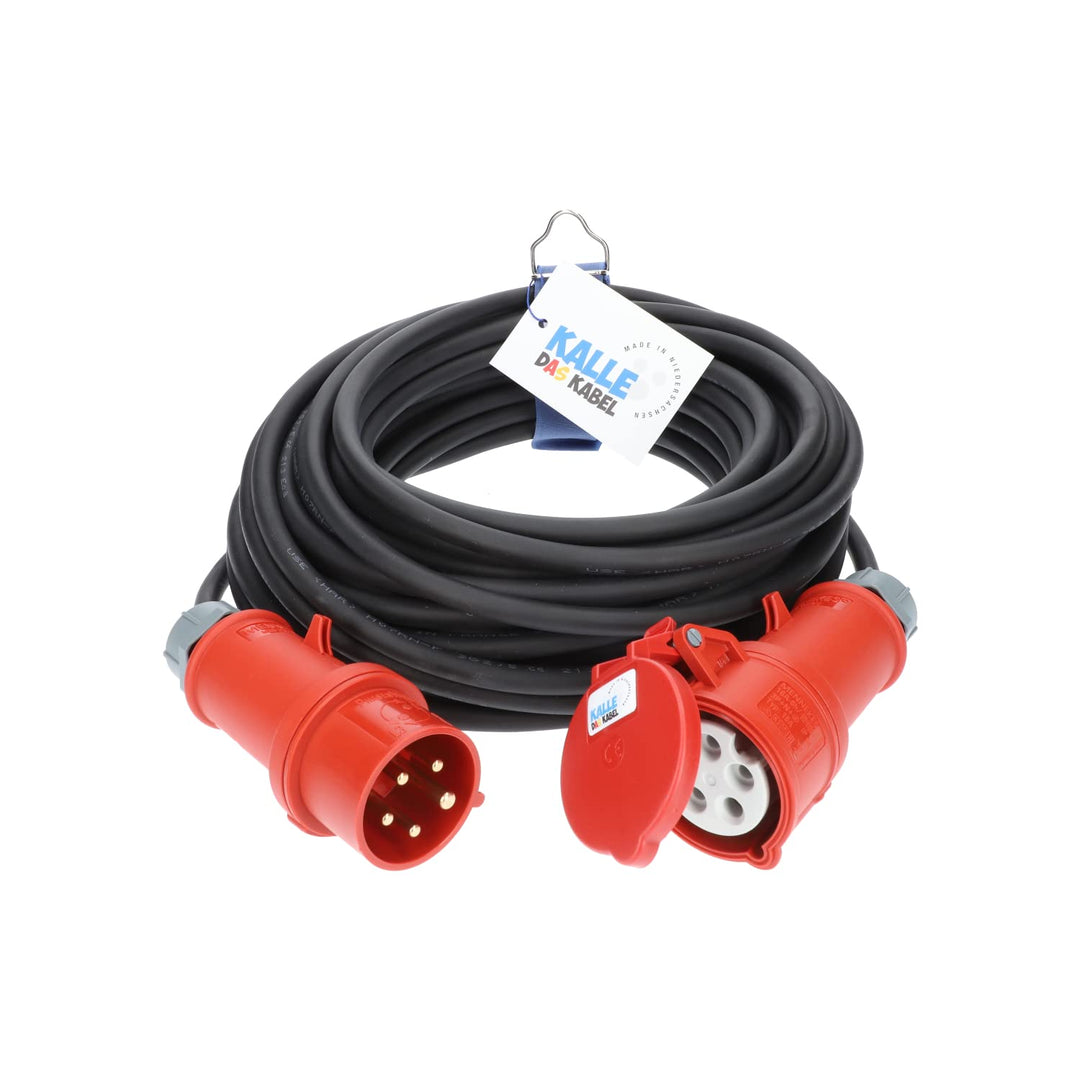 CEE-Verlängerungskabel Gummi H07RN-F 5G 1,5mm² 400V 16 A mit Phasenwender 25 Meter von KALLE DAS KAB
