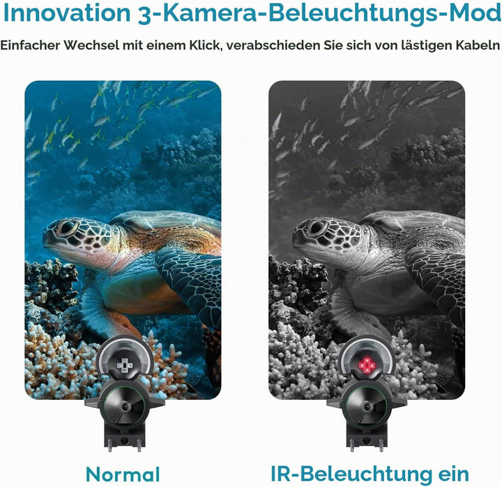 FourQ Underwater Fishing Camera,Fishing Camera Ice vexilar Fish find 4.3inch Hd 1080p LCD Display Un