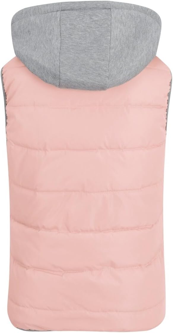 YOUTHUP West Damen Steppweste mit Kapuze Leicht Winterweste Freizeit Outdoor Ärmellos Jacke Gilet Bo
