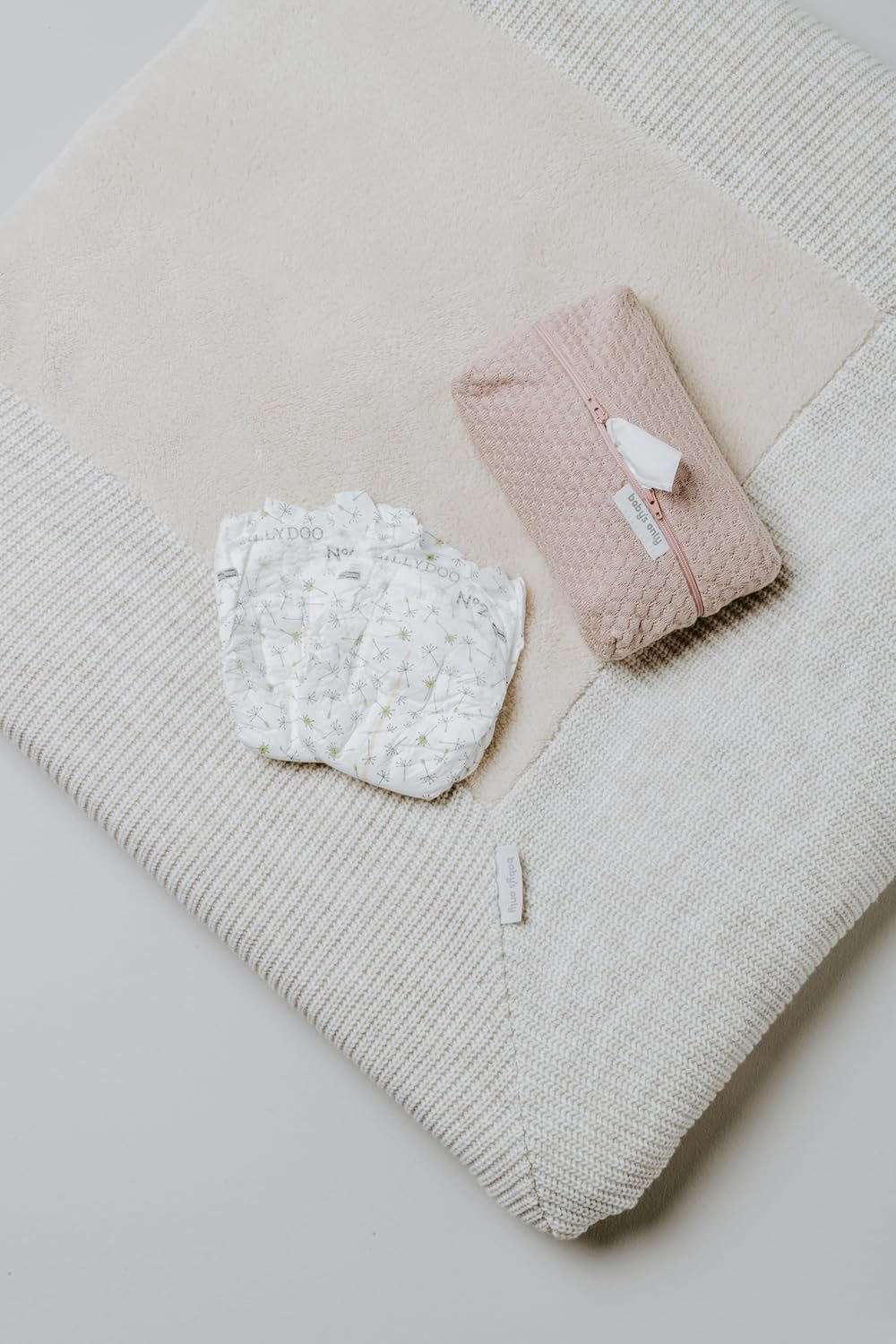 BO Baby's Only - Baby Feuchttücherbezug Sky - Gestrickte Feuchttücher Box - Feuchttücher Bezug aus B