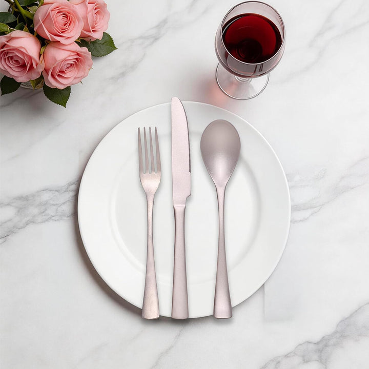SSGP Titan Besteck Set 3-teilig – Reines Titan Grade 1, Geschmacksneutral & Rostfrei – Mattierte Obe