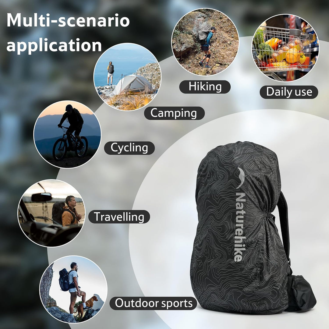 Naturehike Rucksack Regenschutz Wasserdicht Rucksack Abdeckung in Nylon Staubdicht für Outdoor Radfa