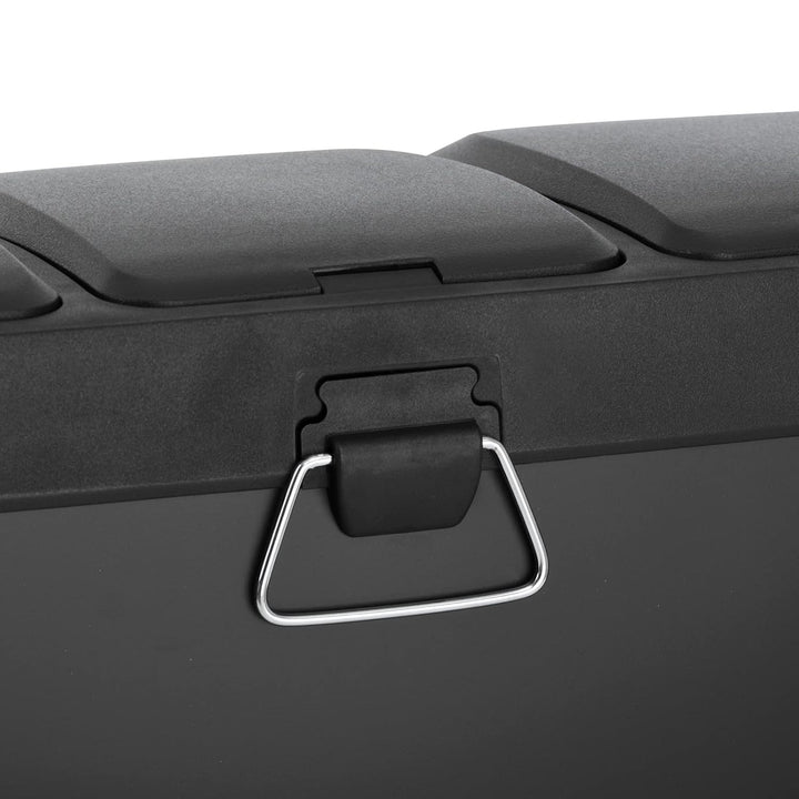 SVITA TC3X8 24 L Treteimer Abfalleimer Mülleimer Pulverbeschichteter Stahl Schwarz, Schwarz