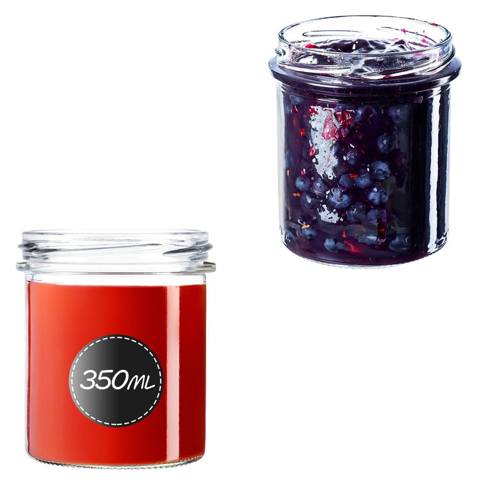 KADAX 10er Set Marmeladengläser 350ml TO82, Einmachgläser Vorratsgläser Mason Jar mit Schraubdeckel,