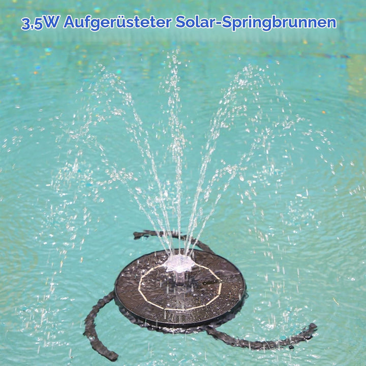 AISITIN Solar Springbrunnen für Aussen 3,5W,Solarbrunnen für Draussen mit 4 Sprüh Effekten, Solar Te