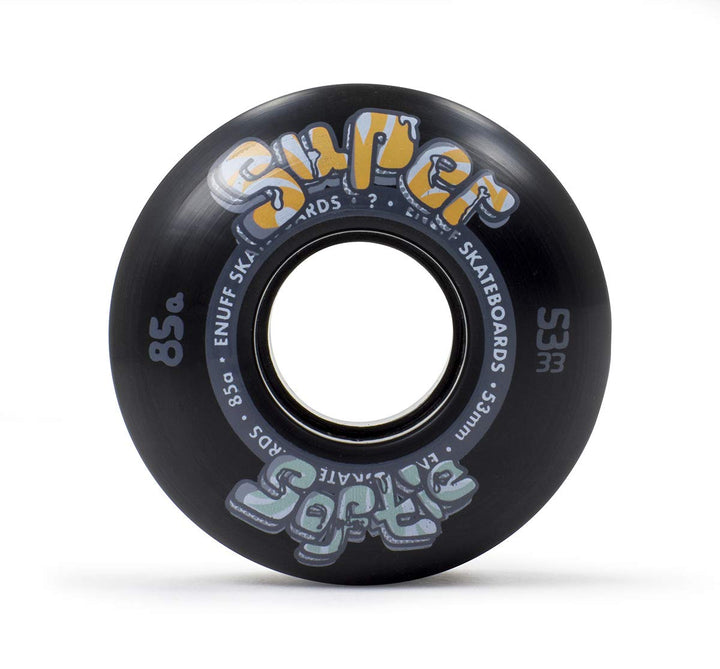 Enuff Skateboards Super Softie Wheels Räder 58mm schwarz (schwarz), 58mm schwarz (schwarz)