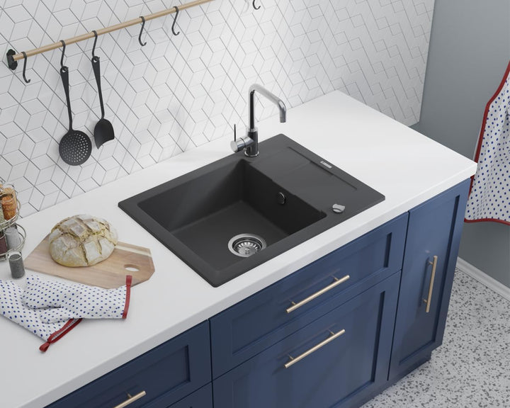 GRANMASTER Automatischer Platzsparender 1-Kammer-Siphon mit überlauf - Ablaufgarnitur für Spüle - Ma