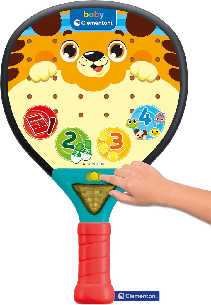 Clementoni interaktives Spielzeug Baby Padelracket mit Licht und Sound