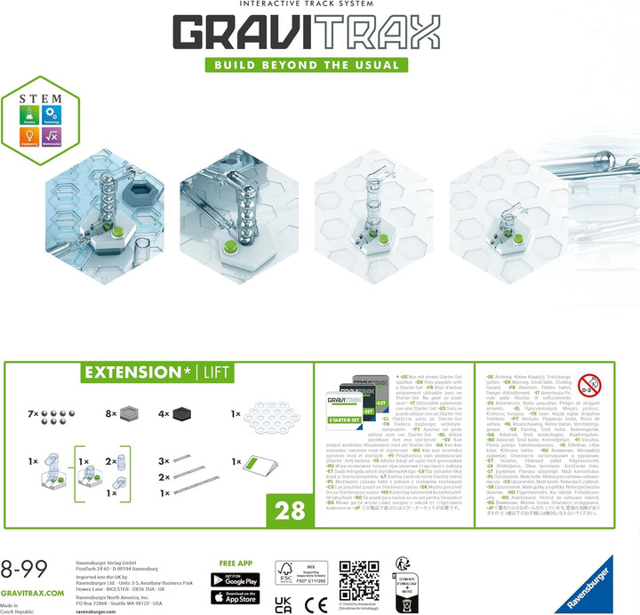 Ravensburger GraviTrax Extension Lift 22419 - Erweiterung für deine Kugelbahn - Murmelbahn und Konst