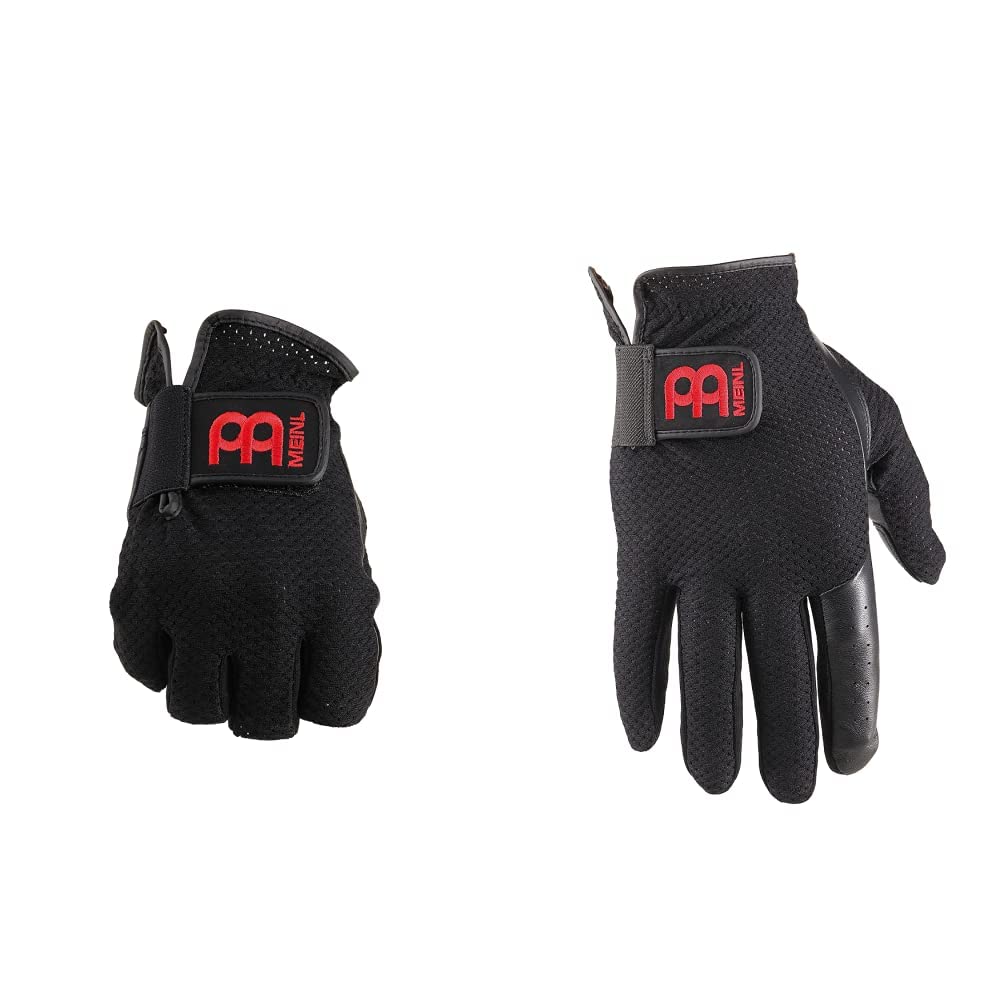 Meinl Cymbals MDGFL-M Drummerhandschuhe fingerfrei M & Meinl Cymbals MDG-M Drummerhandschuhe M