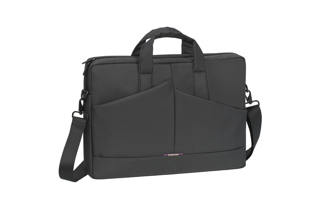 RIVACASE Laptoptasche bis 15,6 Zoll - Schlanke und kompakte Schultertasche mit viel Stauraum, extra