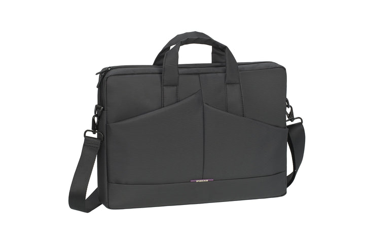 RIVACASE Laptoptasche bis 15,6 Zoll - Schlanke und kompakte Schultertasche mit viel Stauraum, extra