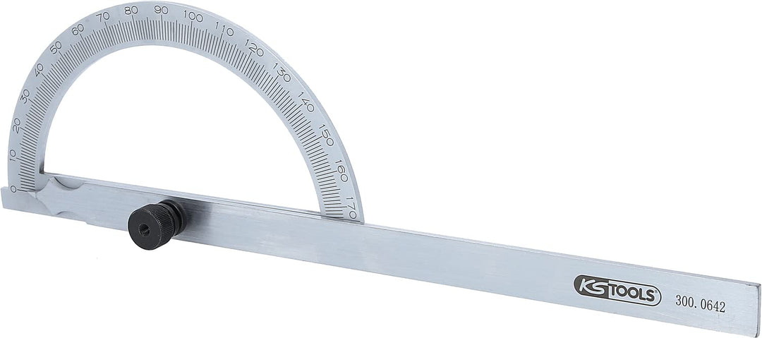 KS Tools 300.0642 Winkelgradmesser mit offenen Bogen, 200mm 200 mm, 200 mm
