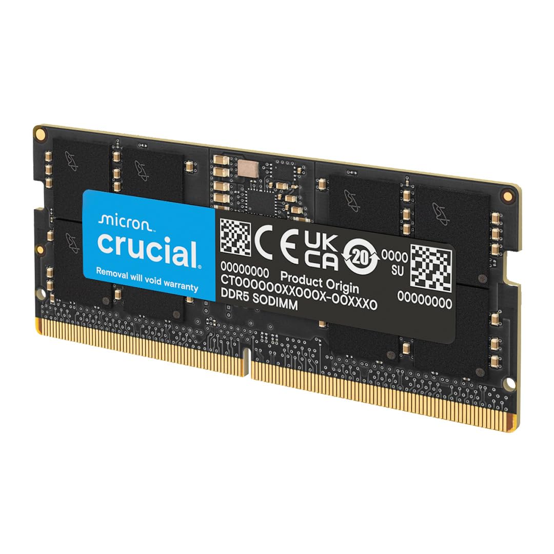 Crucial RAM 32GB DDR5 4800MHz CL40 Laptop-Speicher CT32G48C40S5 32GB 4800MHz, 32GB 4800MHz