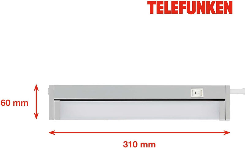 Telefunken - Led Unterbauleuchte Schwenkbar, 31 Cm, Küche, Led Leiste Küchenschrank, Werkstattlampe,