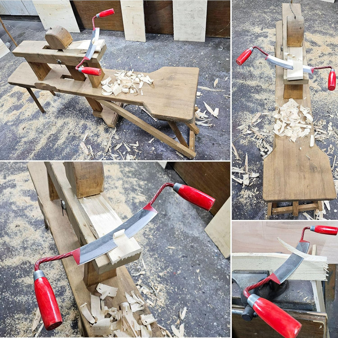 Zugmesser gebogene Form mit 240 mm Ziehmesser Abziehmesser Zugklinge Klinge Abziehklinge Bogenbau Zu