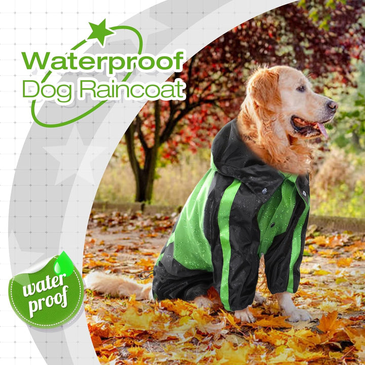 OUOBOB Hund Regenmantel, wasserdichte Hund Regenmantel für grosse Hunde, Leichte Regenjacke, Einstel