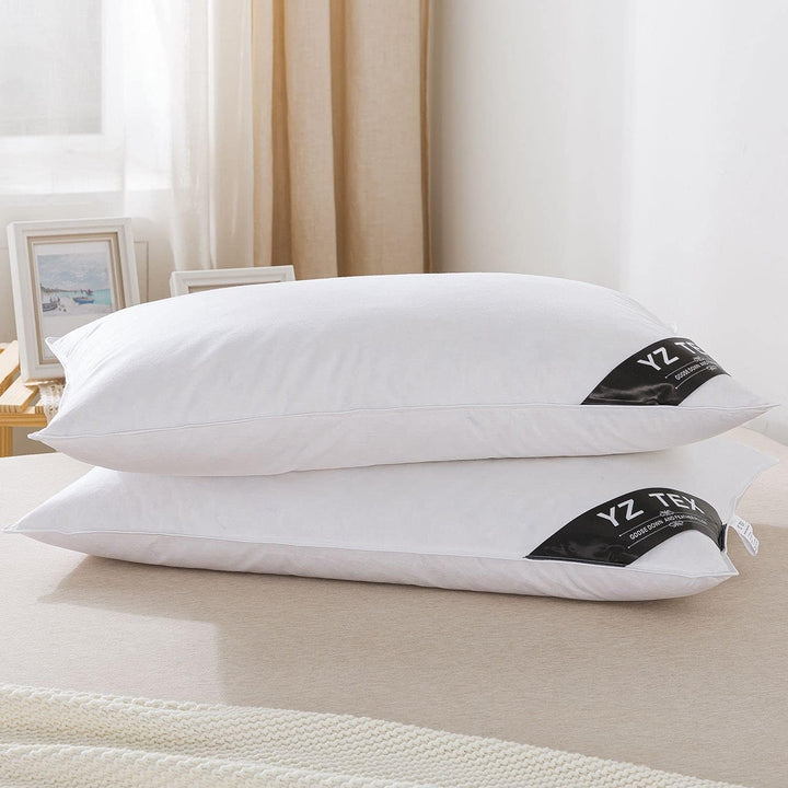 Gänsefedern und -daunen, 100 % Baumwolle, weich, Hotelqualität, 2 Stück 15% Down Pillows, 15% Down P