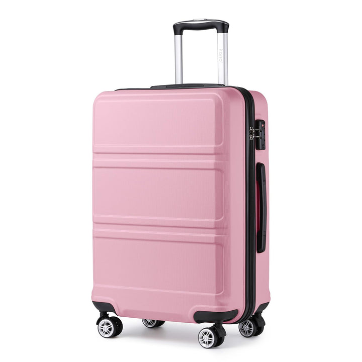 KONO Koffer Trolley Reisekoffer aus ABS+PC – Leichter Hartschalenkoffer mit 4 Zwillingsrollen und TS