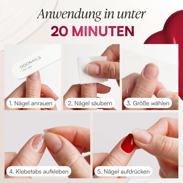 DOONAILS Soft Gel Press On Nails 30er Set Latte Short Square Form Beige Nägel zum Aufkleben Full Cov