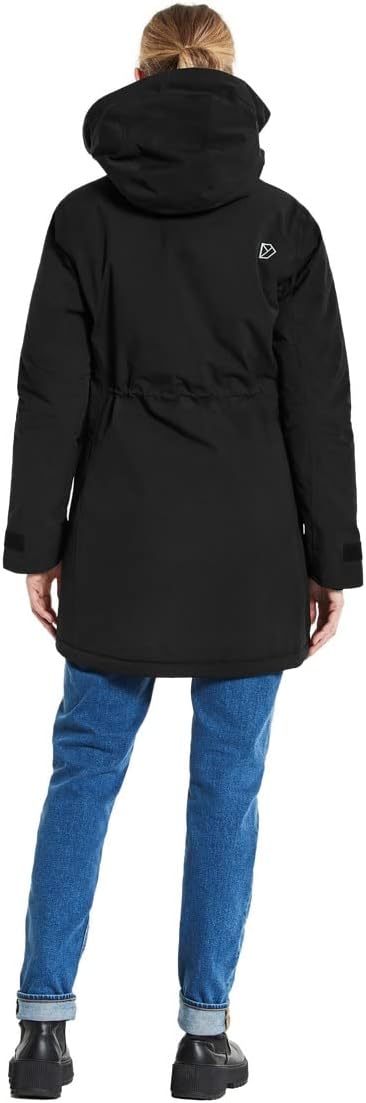 Didriksons Damen Winterjacke CIANA PARKA 2 36 Schwarz, 36 Schwarz