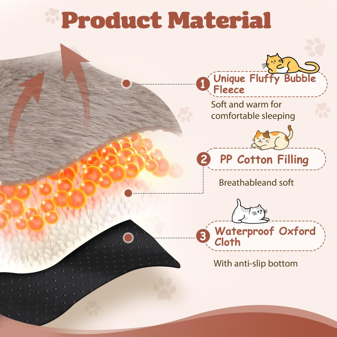 Nobleza Katzenbett Flauschig und Weich, Verdickte Katzendecke für Katzen Waschbar Rutschfestes, Hund