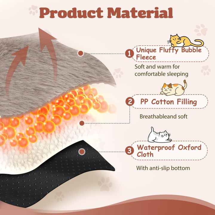 Nobleza Katzenbett Flauschig und Weich, Verdickte Katzendecke für Katzen Waschbar Rutschfestes, Hund
