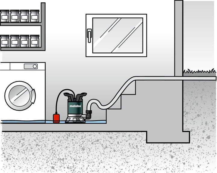 Metabo Klarwasser-Tauchpumpe TPF 6600 SN (0250660006) Karton, Nennaufnahmeleistung: 450 W, Max. Förd