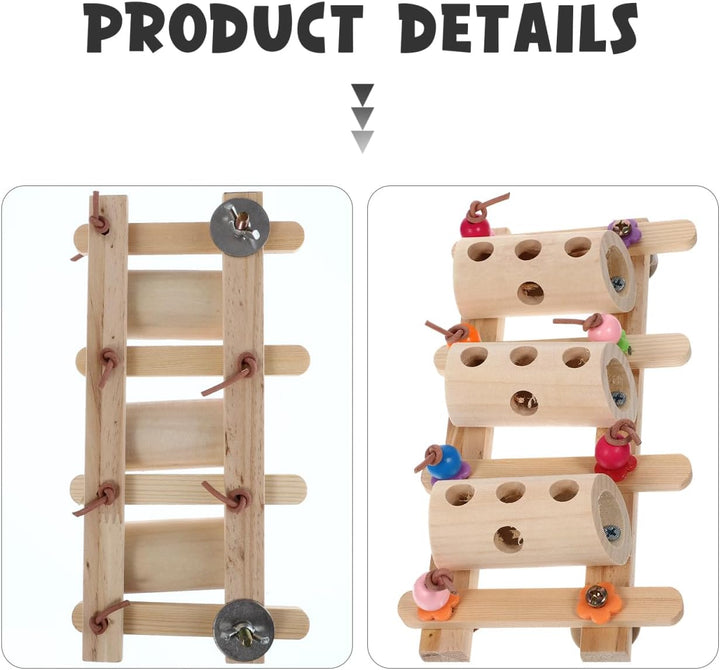 Vogelspielzeug Holz Halter Eimer 9.06X4.72X1.97In Papagei Futtersuche Spielzeug Leckerlis Verstecken