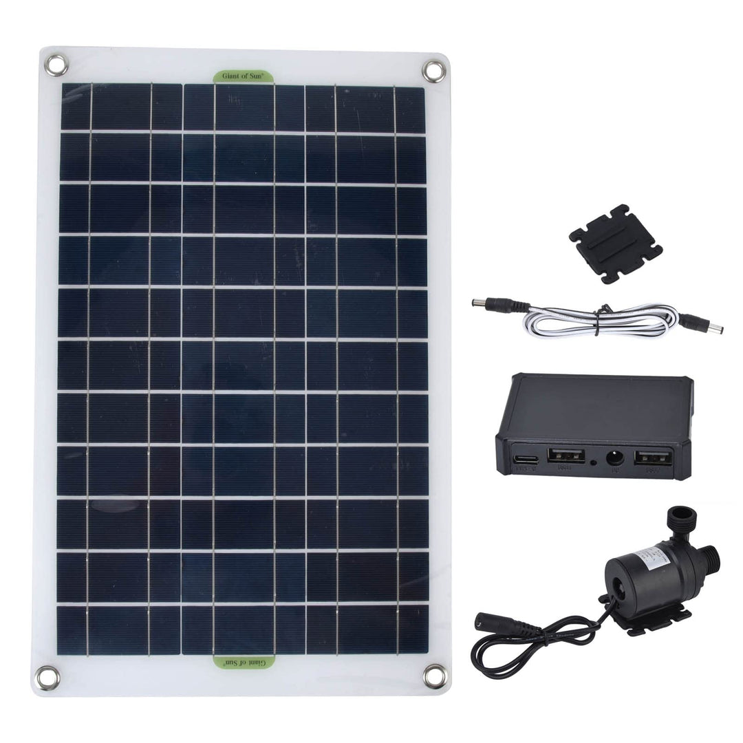 Solar Springbrunnen Pumpe, 50W Panel 800L/h 12V Geräuscharmes DC Solar Wasserpumpen Kit mit Solar Pa