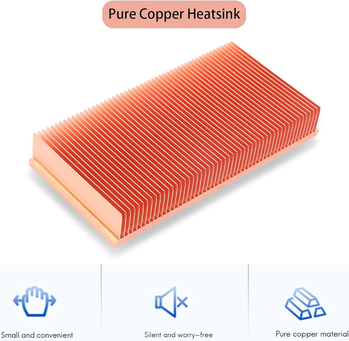 KupferküHlköRper 100X50X15Mm Skiving Fin KüHlköRper KüHler für Elektronischen RAM Chip LED VGA KüHle