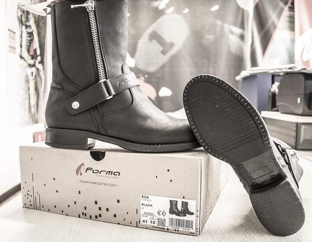 FORMA Stiefel Moto Damen Eva WP Eichzulassung CE, Schwarz 37 EU, 37 EU