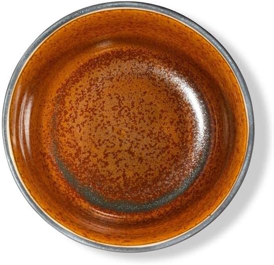 MAOCI - Matcha Tee-Schale Chawan aus Porzellan 350ml schwarz-silber handgefertigt