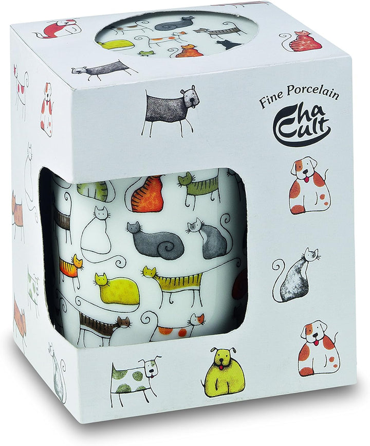 Cha Cult 2 Porzellan Kräuterteetassen Bodo und Dodo - Teebecher - Teetasse - Becher - Tasse