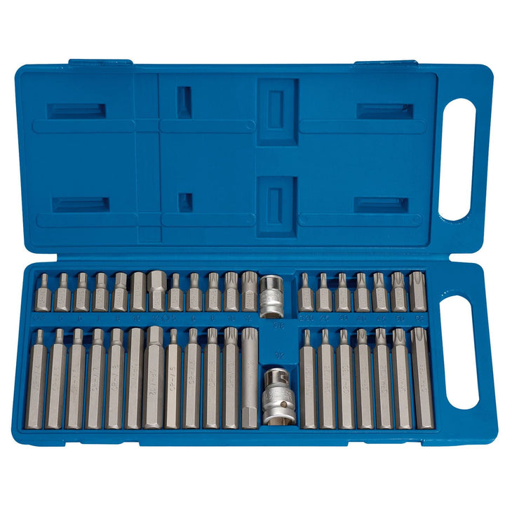 Draper 33323 Torx Tx-Star Spline XZN Sechskant-Mechaniker-Bit-Set, Silber, 40-teilig 1 Silber, 1 Sil
