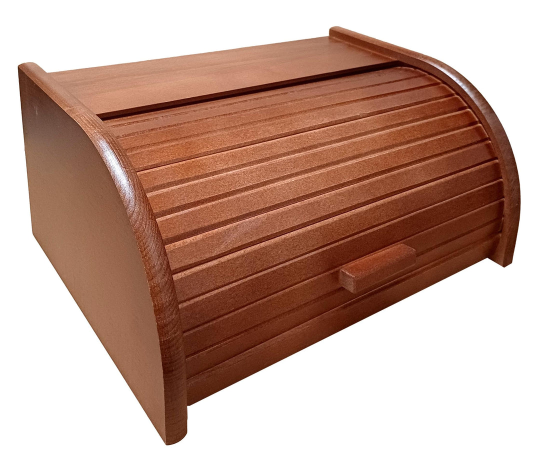 Brot-Box aus Holz, aufrollbar oder herunterklappbar, verschiedene Versionen erhältlich, holz, dunkel