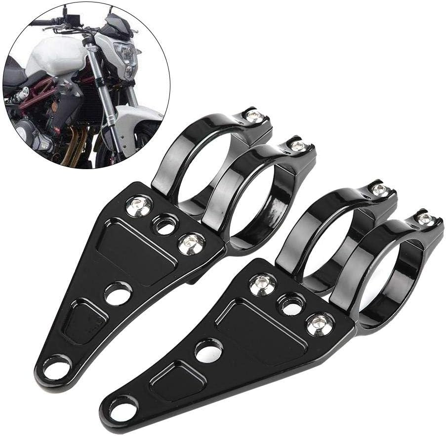 KIMISS 2tlg. Halterung für Scheinwerferhalter vorne Halter für Lampe 38mm-41mmmm für Motorräder