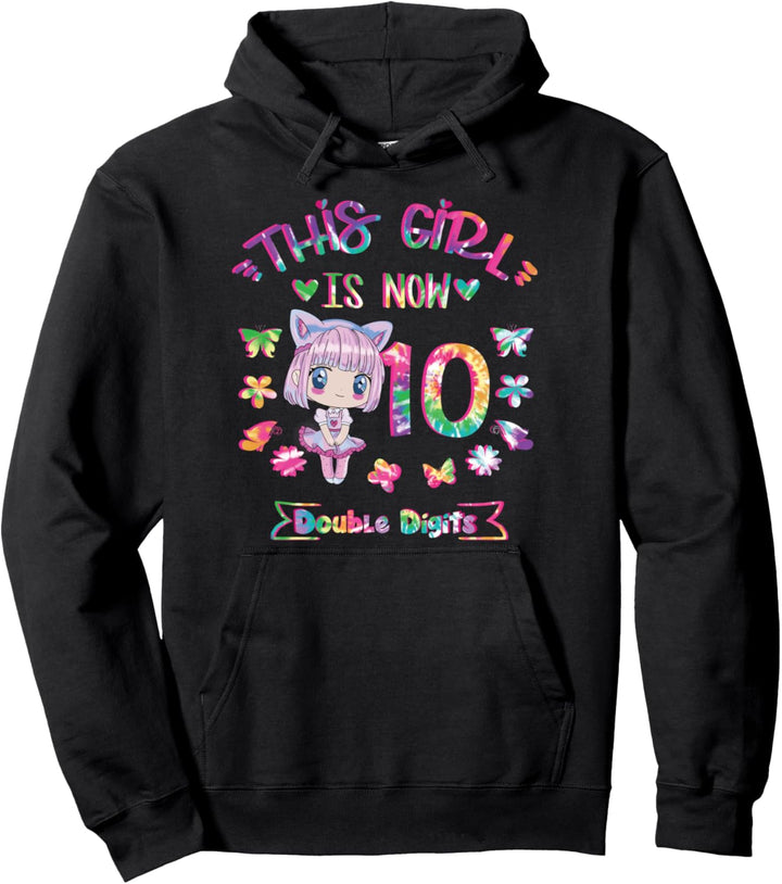 Mädchen Geschenk für 10 Jahre alten Anime Chibi Kawaii Pullover Hoodie