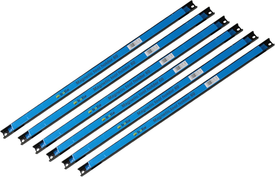 6 x Magnetleiste Werkzeug Metallstreifen Länge 60 cm Schwarz Werkzeughalter Starker Magnet, mit Befe