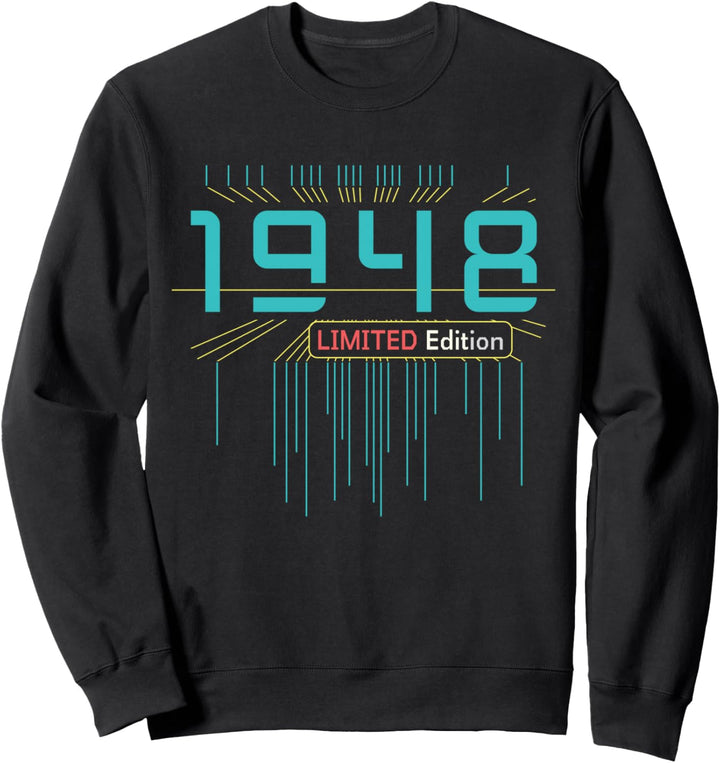 76. Geburtstag Mann Frau 76 Jahre 1948 Deko Lustig Geschenk Sweatshirt