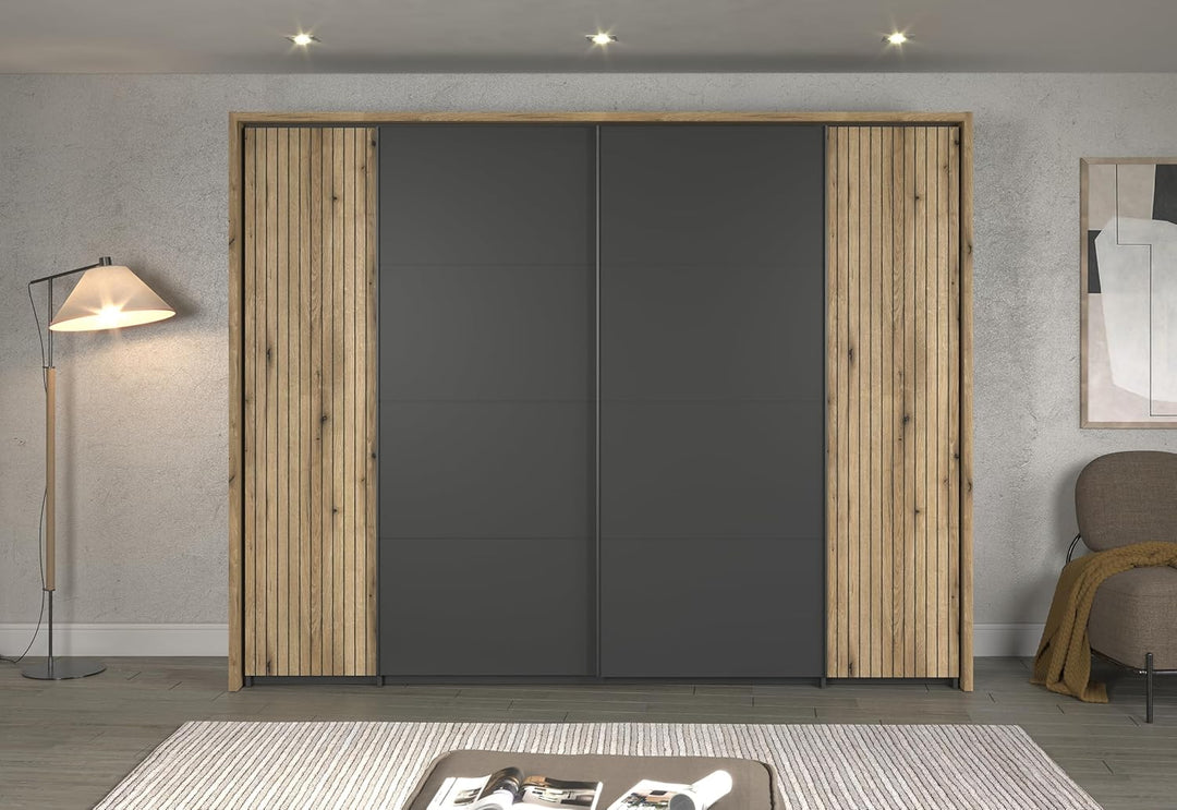 trendteam smart living - Esteban - Einlegeböden - Anthrazit - 3 Böden mit Winkelbodenträger - (BxHxT