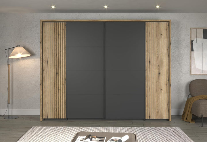 trendteam smart living - Esteban - Einlegeböden - Anthrazit - 3 Böden mit Winkelbodenträger - (BxHxT
